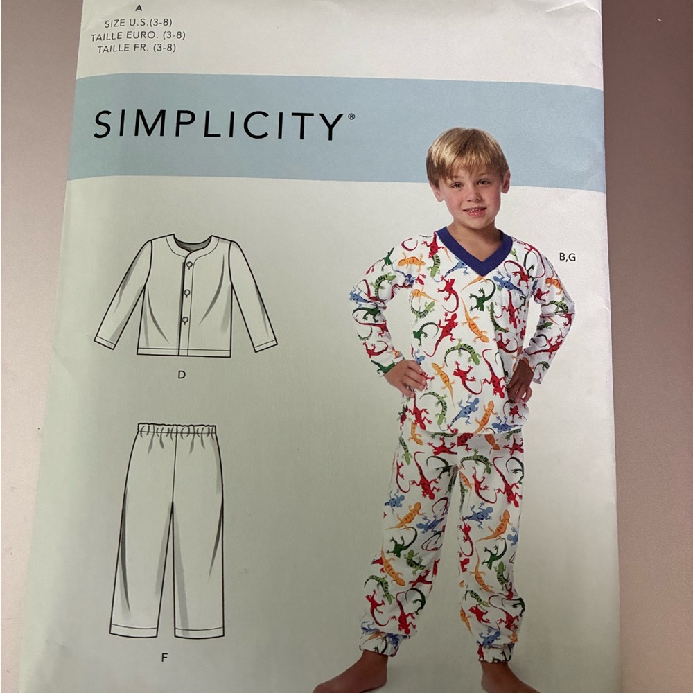 Simplicity S9203 Kids Top, Pants, Pajamas Pattern c. 2020 Uncut